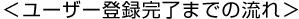 ＜ユーザー登録完了までの流れ＞